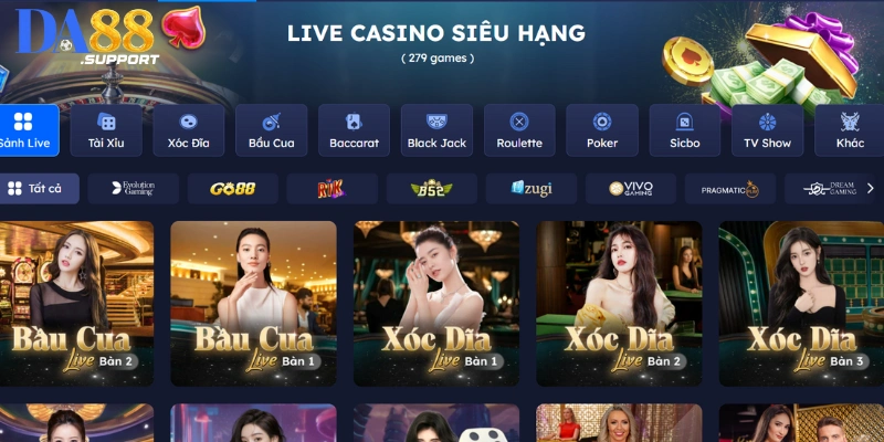 Live Casino DA88 Là Gì? Khám Phá Sân Chơi Hấp Dẫn Nhất Hiện Nay