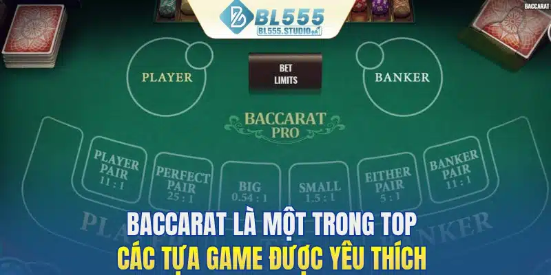 Baccarat là một trong top các tựa game được yêu thích